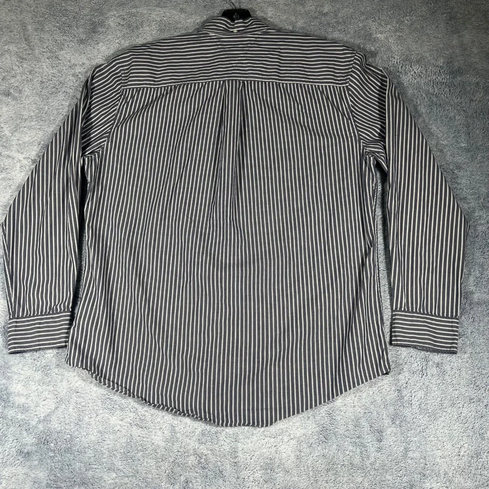 Tommy Hilfiger Mens XL Blue White‎ Striped Button Down Shirt Long Sleeve